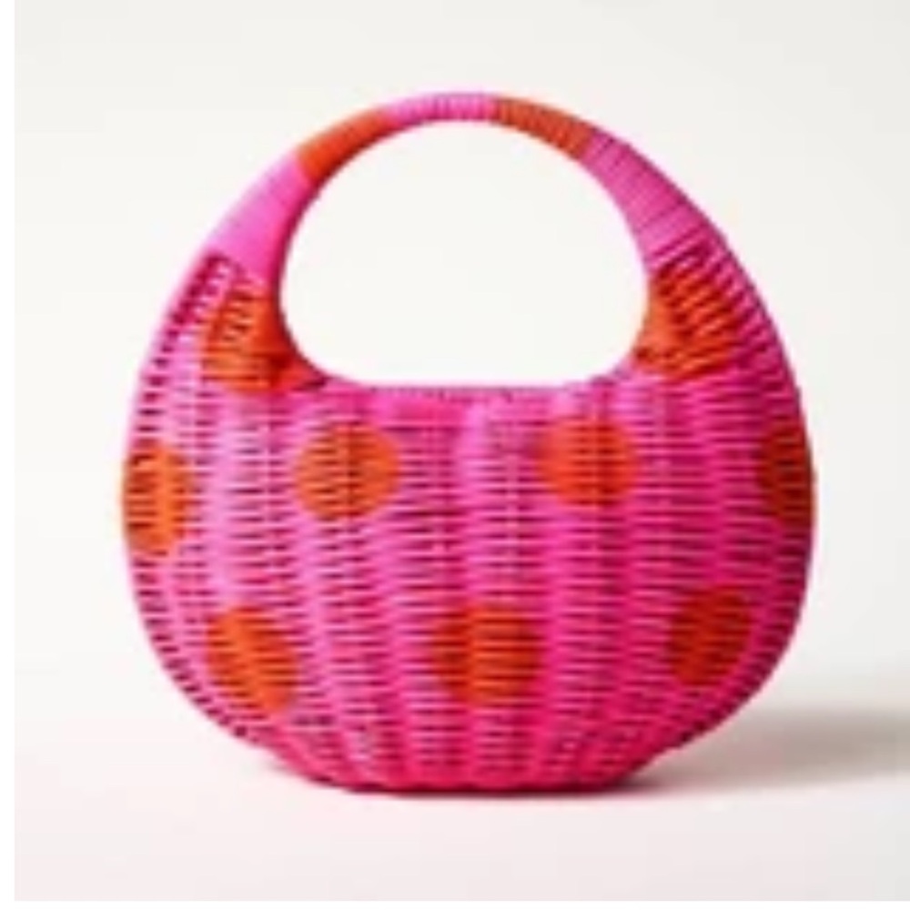 Polka Dot Wicker Crescent Bag - kate spade new york x Target Pink/Red